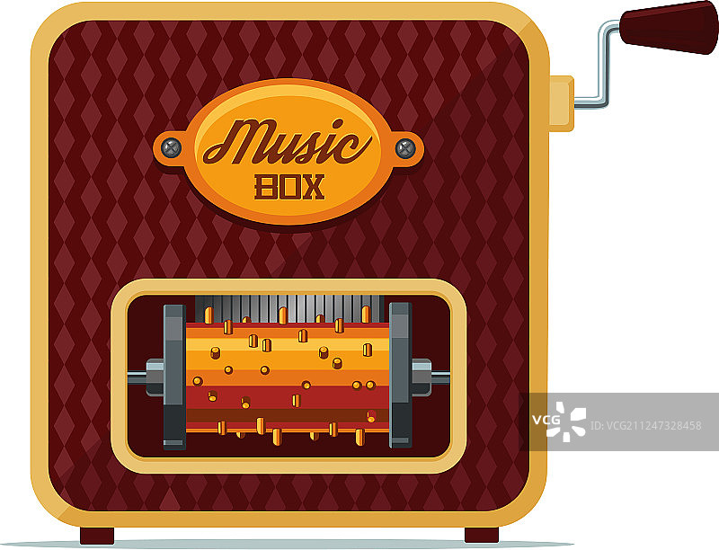 逼真复古音乐盒图片素材