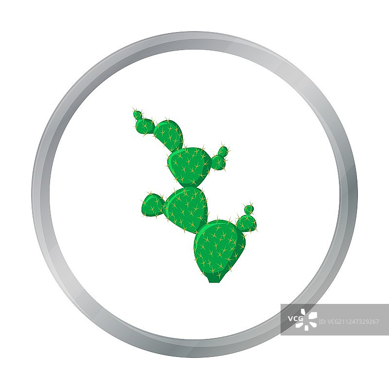 卡通风格的墨西哥仙人掌图标图片素材