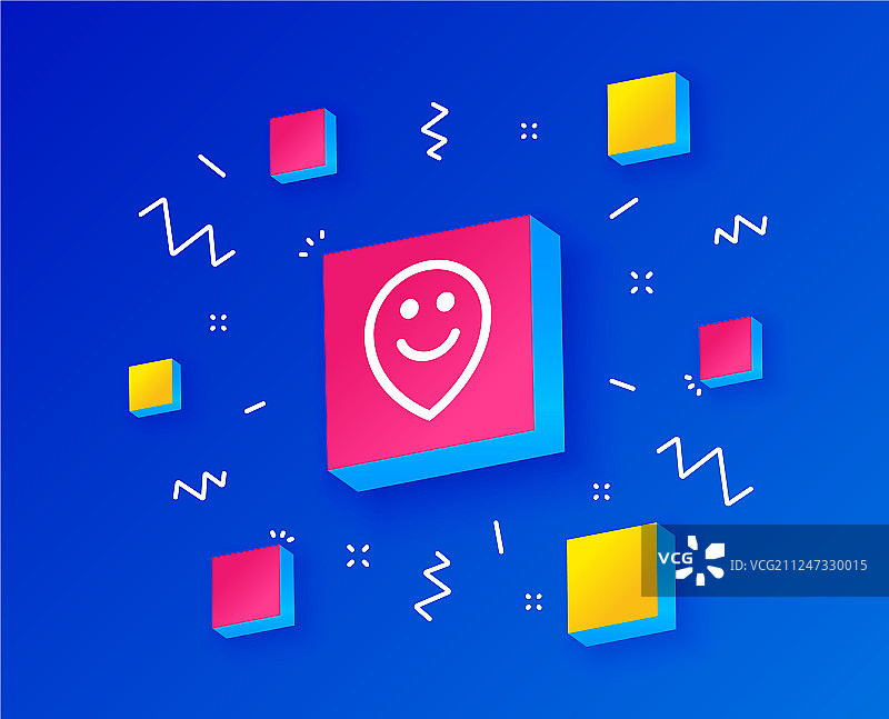 笑脸地图指针符号图标图片素材