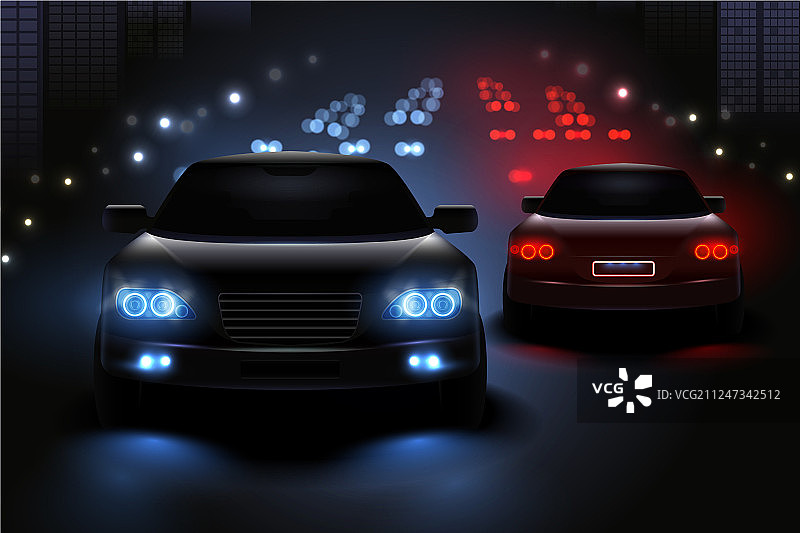 汽车LED灯组合图片素材