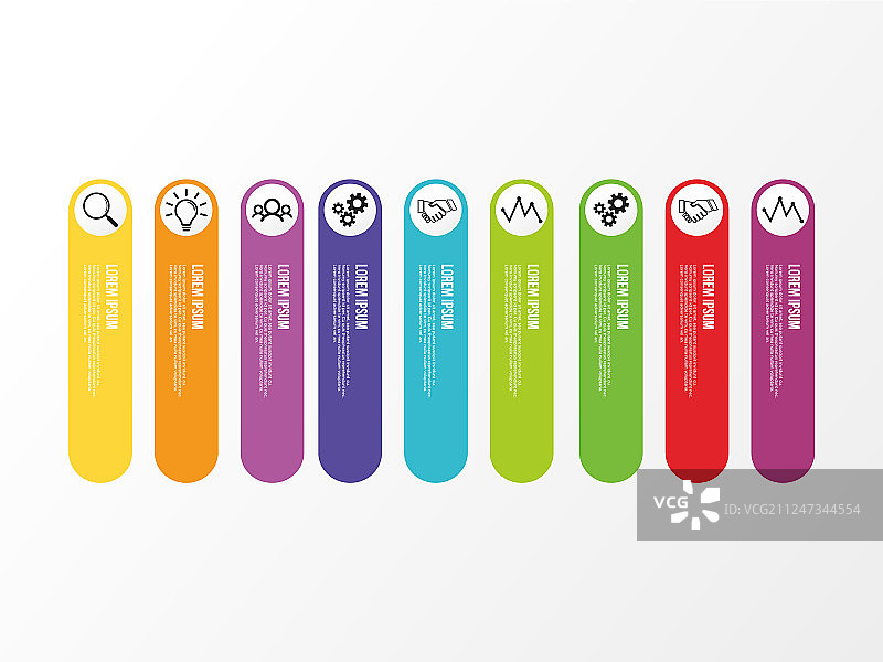 信息图表设计模板与选项步骤图片素材