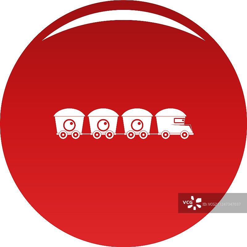 红色货运火车图标图片素材