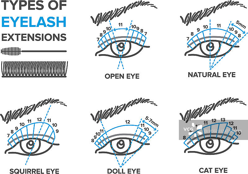 各种睫毛嫁接图片素材