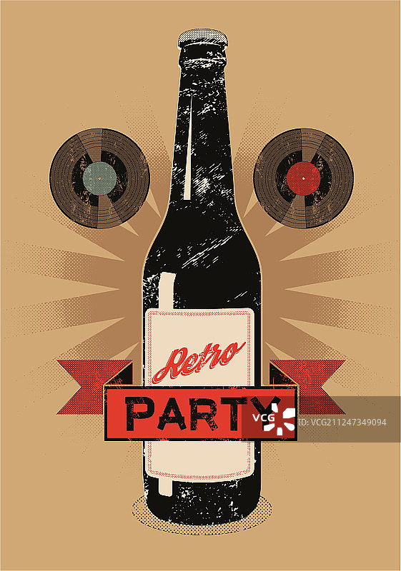 复古派对复古风格海报图片素材