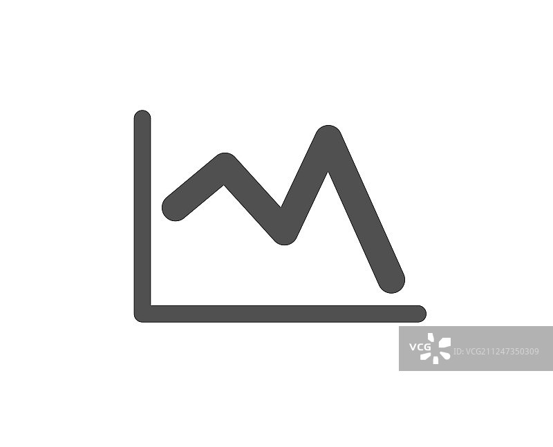 折线图图标金融图表符号图片素材