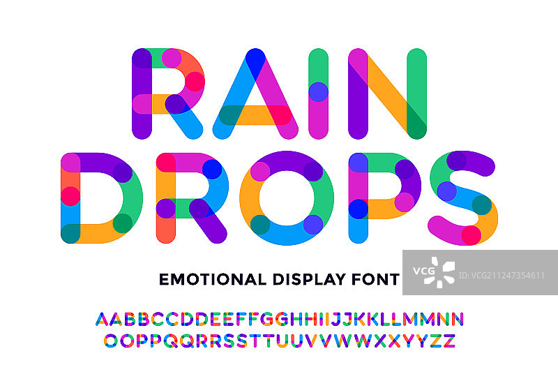 彩色字体：鲜艳的字母表图片素材