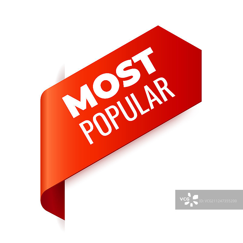 白色背景上的红色丝带图片素材