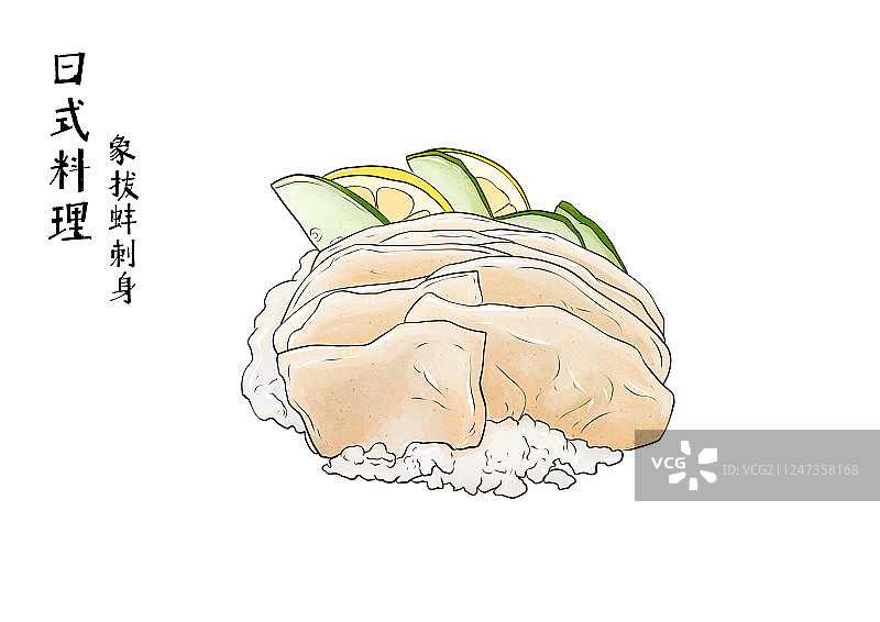 象拔蚌刺身图片素材