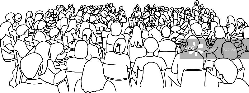 演讲厅听众草图图片素材