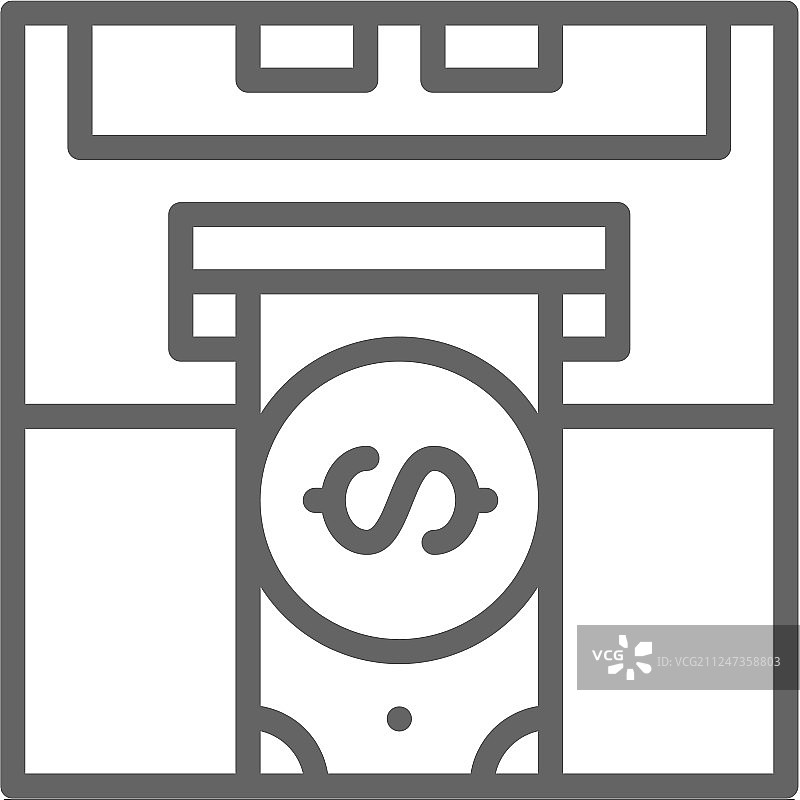 插入信用卡银行ATM自动取款机现金分配器图片素材