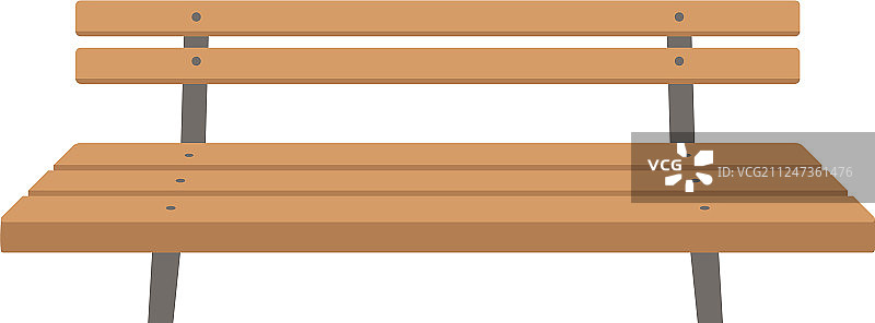 扁平风格的公园长椅图片素材