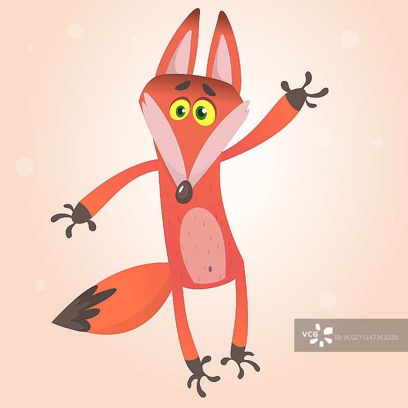 滑稽狡猾的狐狸卡通图片素材