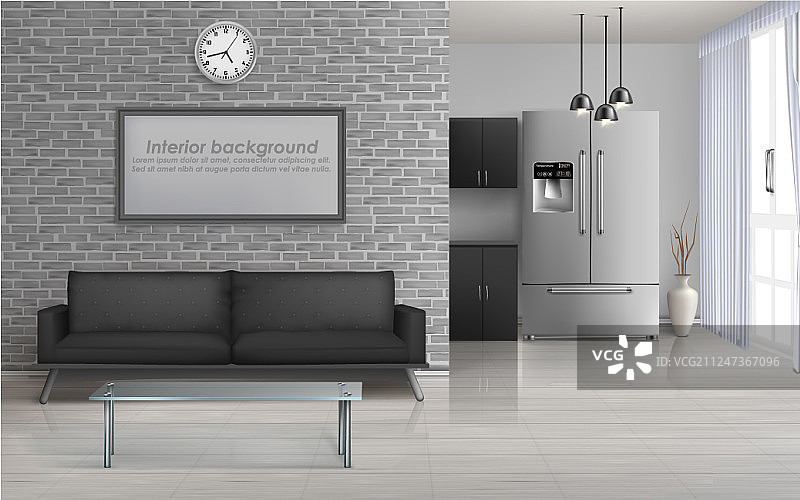 现代客厅室内3D模型图片素材