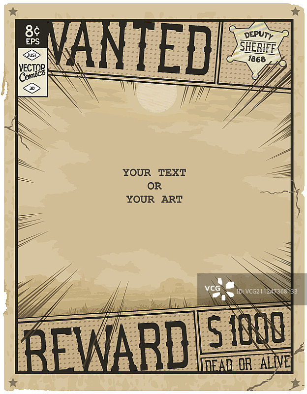 漫画风格海报图片素材