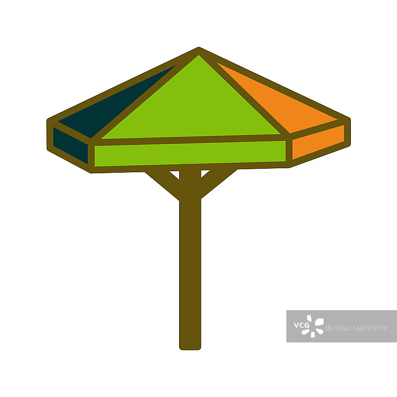 海滩雨伞设计模板图片素材