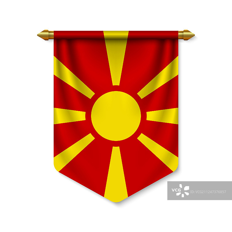 3d现实三角旗旗图片素材