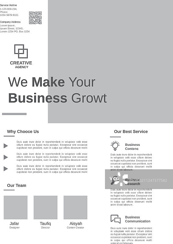 极简商务宣传单模板图片素材