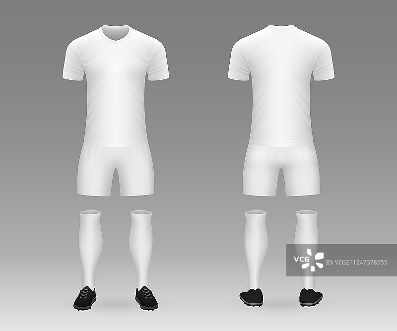 3D逼真足球套装模板图片素材