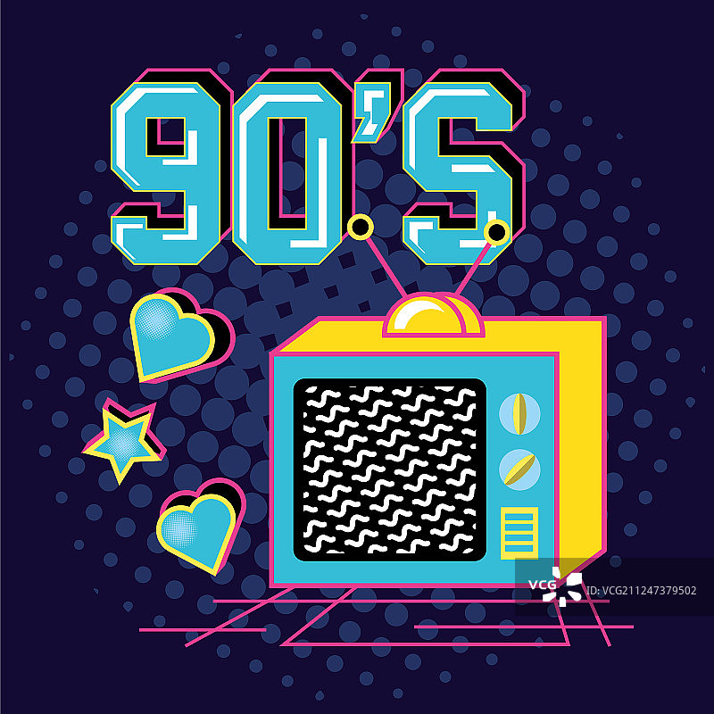 九十年代复古电视机图片素材