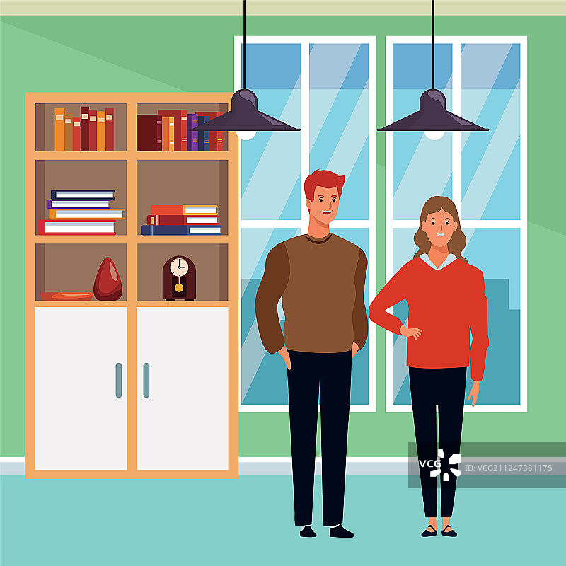 情侣头像卡通人物图片素材