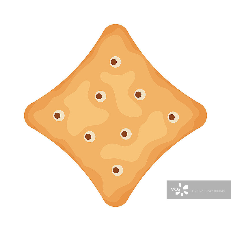 方形饼干薯片白色背景图片素材