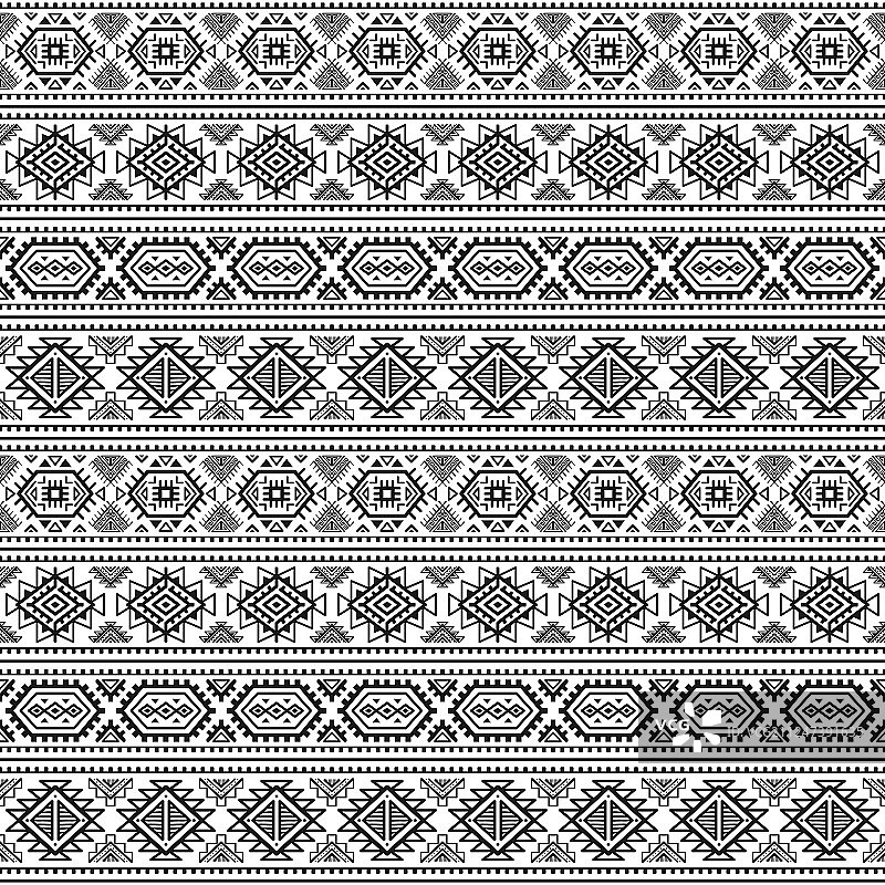 民族风单色无缝图案图片素材