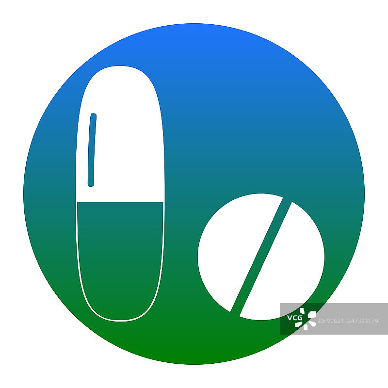 蓝底白色药品标志图片素材