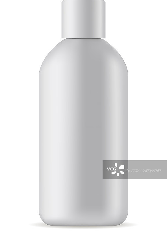 白色背景上的小型化妆品瓶子模型图片素材