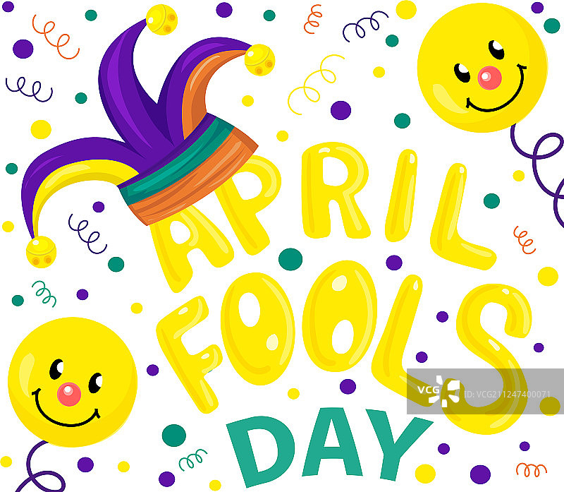 色彩缤纷的愚人节贺卡图片素材