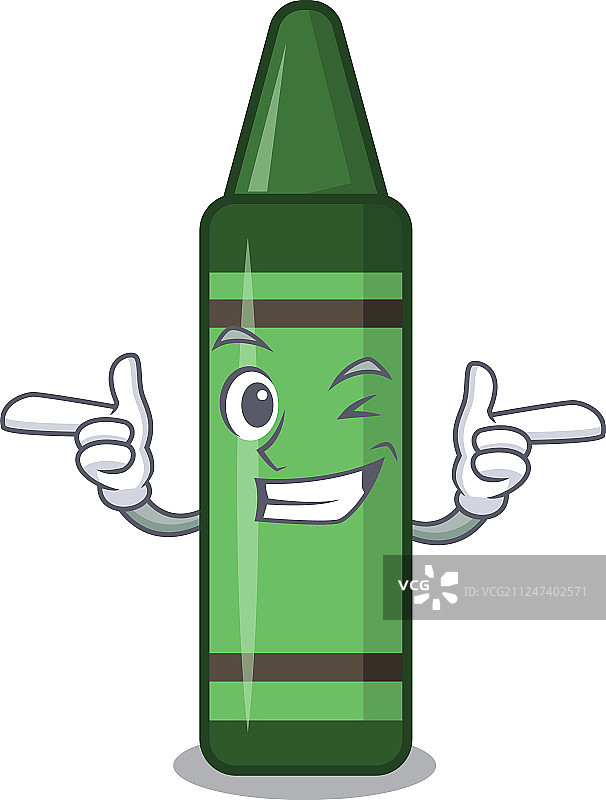 卡通绿色蜡笔图片素材