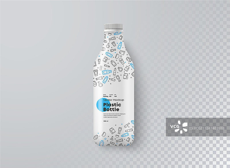 逼真的白色塑料瓶顶部视图模型图片素材