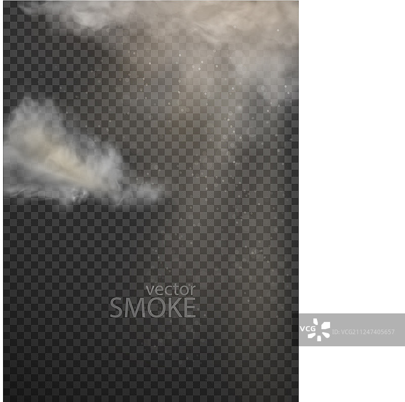 透明背景上的云雾组合图片素材