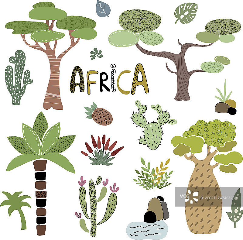 可爱非洲系列图片素材