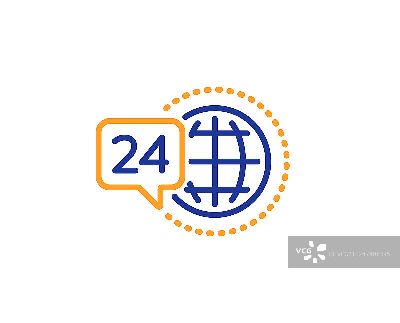 24小时服务热线图标，呼叫支持标志图片素材