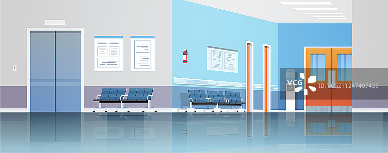 医院走廊等候大厅带信息图片素材