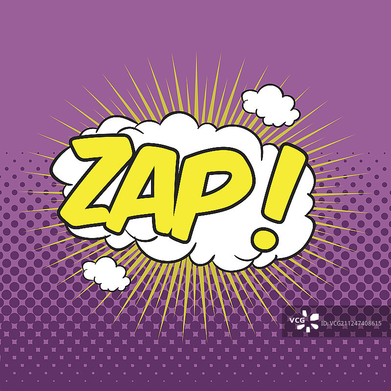 漫画语音气泡的Zap声音效果图片素材