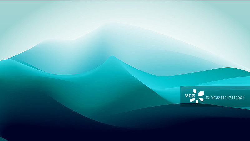 蓝绿色渐变冰山抽象背景图片素材