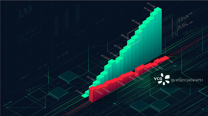 金融分析复杂数据库图片素材