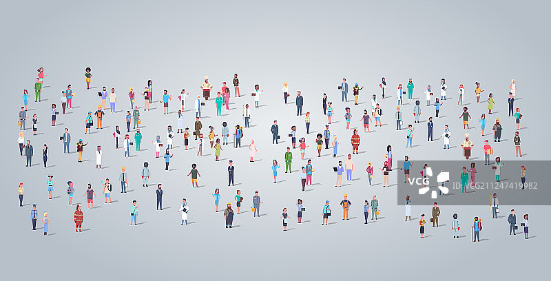 不同职业员工大合影图片素材