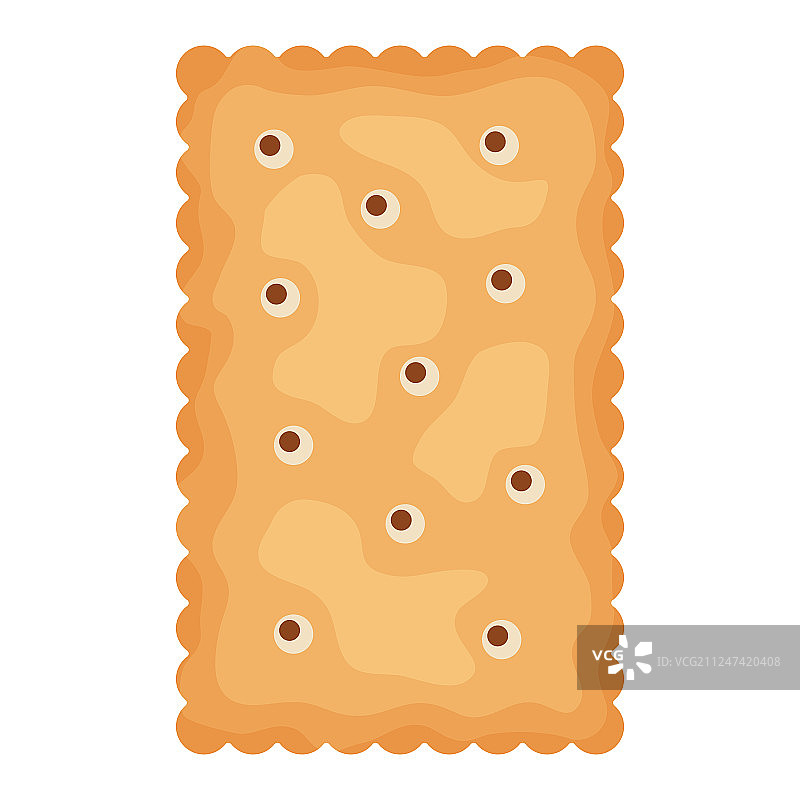 白色背景上的长方形饼干图片素材
