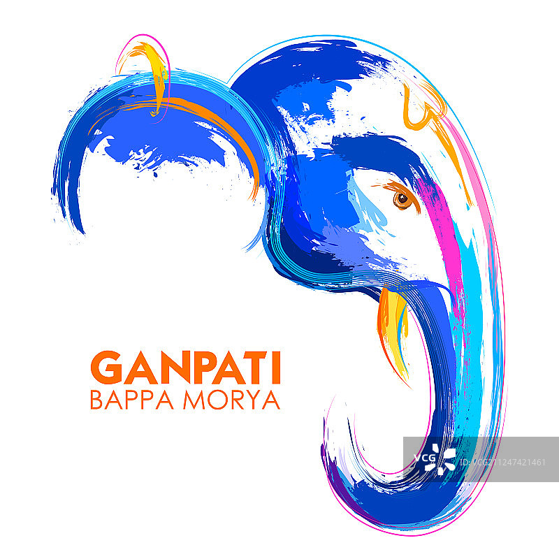 Ganesh Chaturthi节的甘尼什背景图片素材