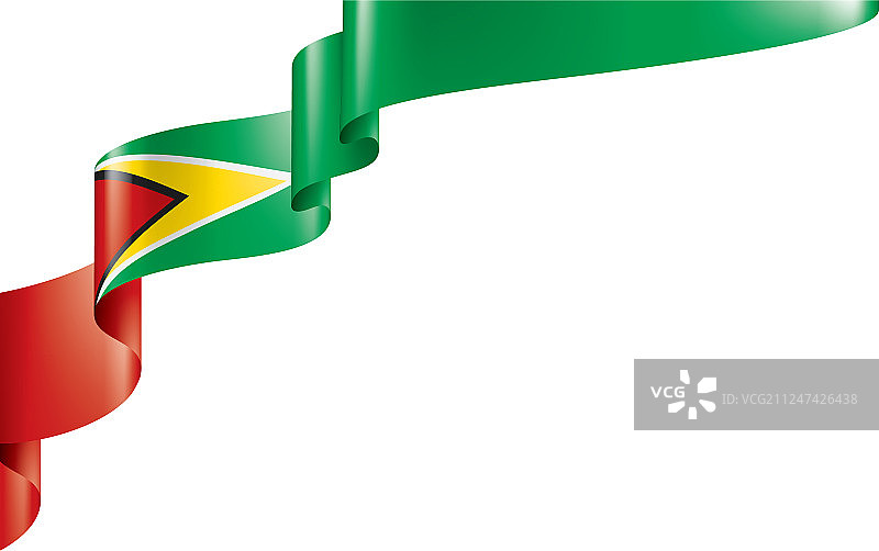 圭亚那国旗上有白色图片素材