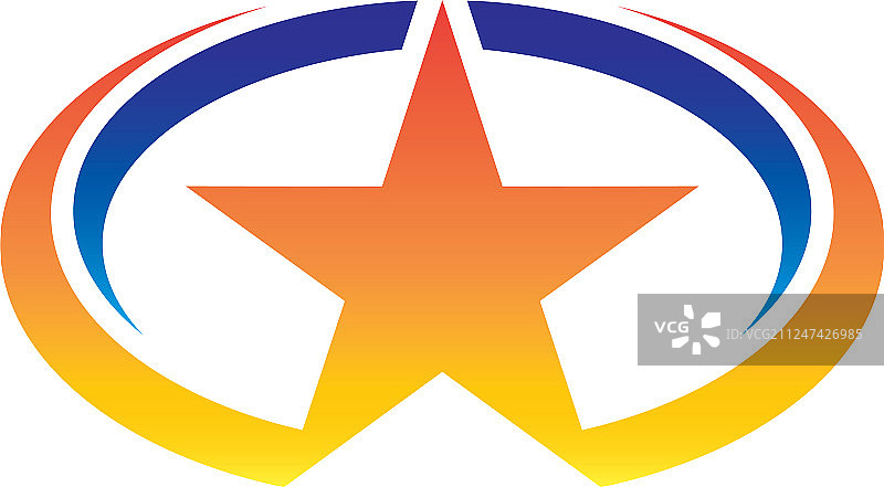 椭圆形星星商业Logo图片素材