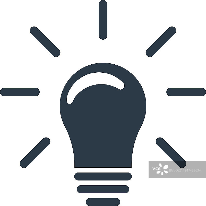 灯泡图标，创意想法解决方案图片素材