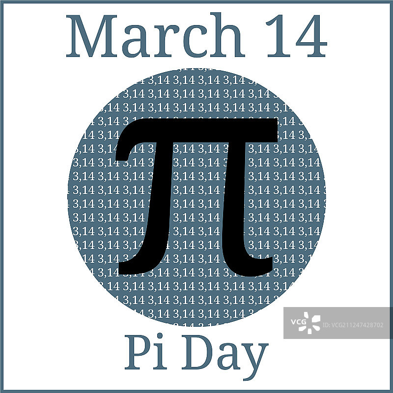 3月14日π日数学常数图片素材