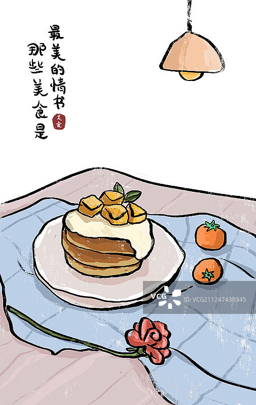 美食系列插画图片素材