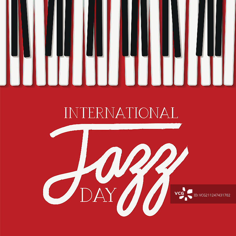 钢琴键盘爵士日海报图片素材