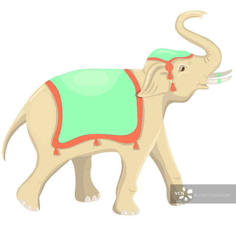 印度节日大象插画图片素材