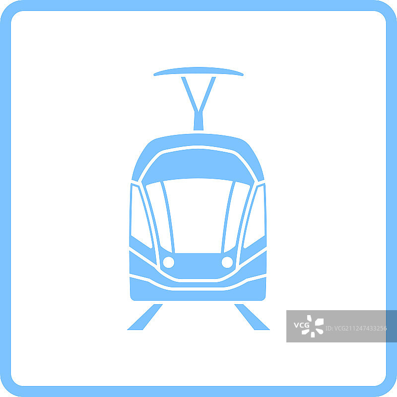 有轨电车图标正面图图片素材