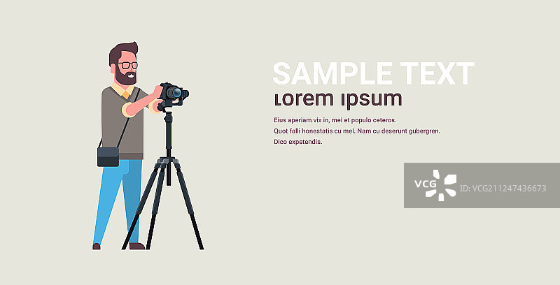 专业男摄影师拍摄男性图片素材